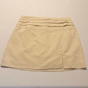 Le Lis Collection Khaki Cream Mini Skirt  Preppy Women’s Size M  NWT